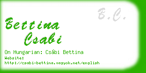 bettina csabi business card